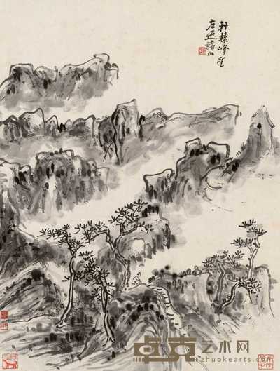 黄宾虹 苍山润水 立轴 45×34cm